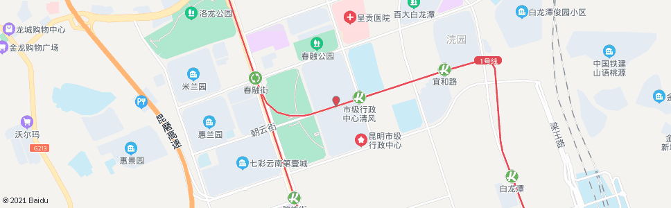 昆明市政府(和谐路)_公交站地图_昆明公交_妙搜公交查询2024