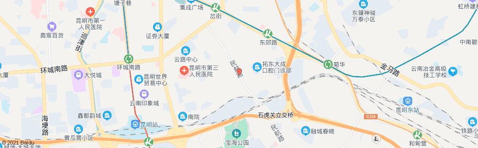 昆明吴井路口(民航路)_公交站地图_昆明公交_妙搜公交查询2024