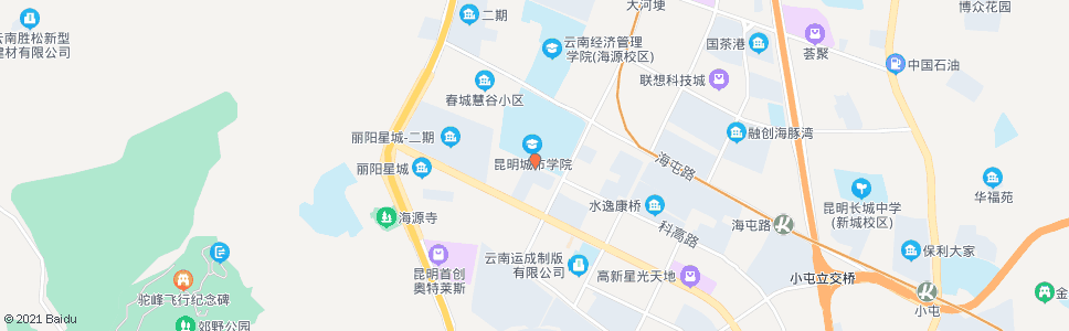 昆明商院路口科高路_公交站地图_昆明公交_妙搜公交查询2024