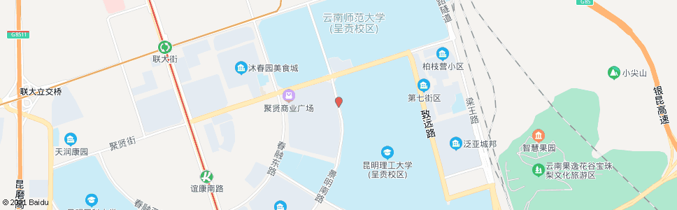 昆明聚贤街口景明南路_公交站地图_昆明公交_妙搜公交查询2024