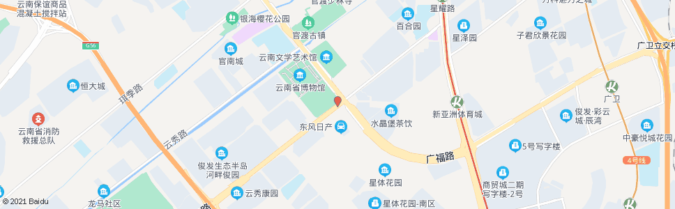 昆明广福路口(古渡口路)_公交站地图_昆明公交_妙搜公交查询2024