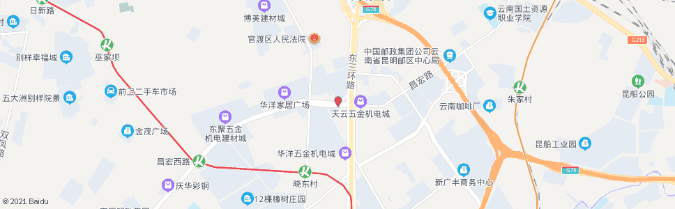 昆明彩云北路口(昌宏路)_公交站地图_昆明公交_妙搜公交查询2024