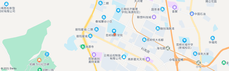 昆明商院路口(科高路)_公交站地图_昆明公交_妙搜公交查询2024