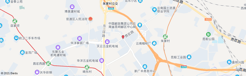 昆明昆岭路口昌宏路_公交站地图_昆明公交_妙搜公交查询2024