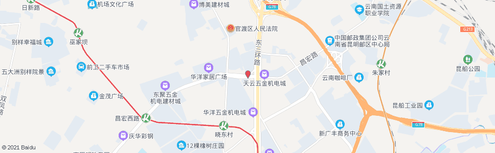 昆明彩云北路口(昌宏西路)_公交站地图_昆明公交_妙搜公交查询2024