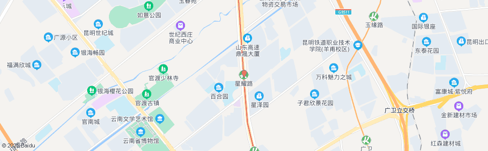 昆明子君村(彩云北路)_公交站地图_昆明公交_妙搜公交查询2024