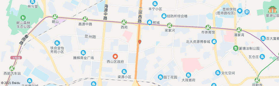 昆明春苑小区(兴苑路)_公交站地图_昆明公交_妙搜公交查询2024