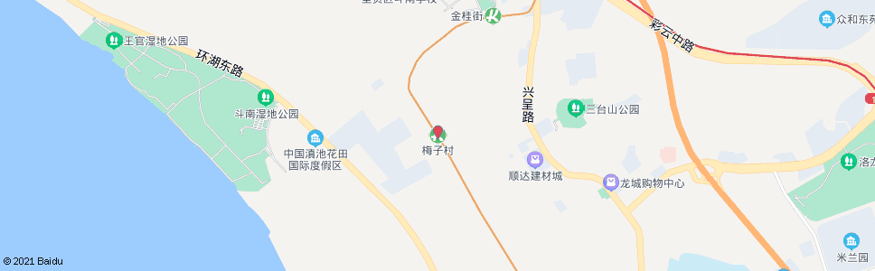 昆明小梅子村_公交站地图_昆明公交_妙搜公交查询2024