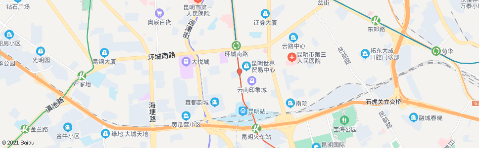 昆明永安路口(北京路)_公交站地图_昆明公交_妙搜公交查询2024