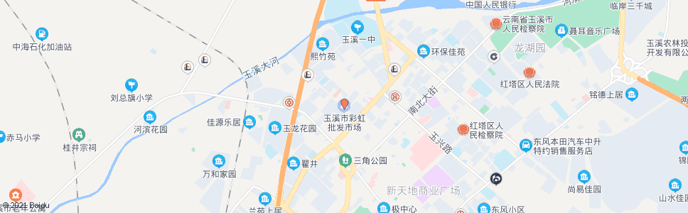 玉溪彩虹市场_公交站地图_玉溪公交_妙搜公交查询2024