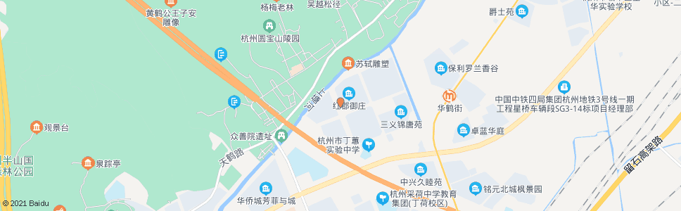 杭州天山路华鹤街口_公交站地图_杭州公交_妙搜公交查询2024