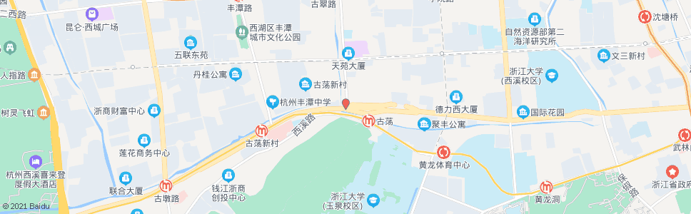 杭州天目山路古翠路口(brt)_公交站地图_杭州公交_妙搜公交查询2024