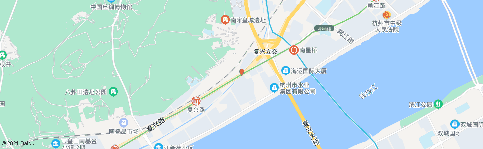 杭州复兴路紫花路口_公交站地图_杭州公交_妙搜公交查询2024