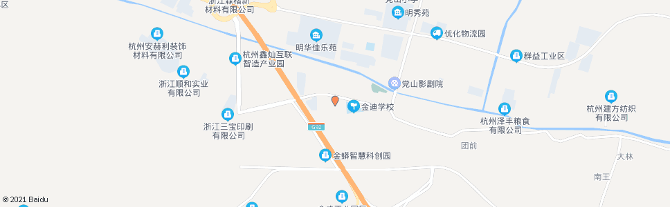 杭州井岭路为民路口(党山菜市场)_公交站地图_杭州公交_妙搜公交查询2024