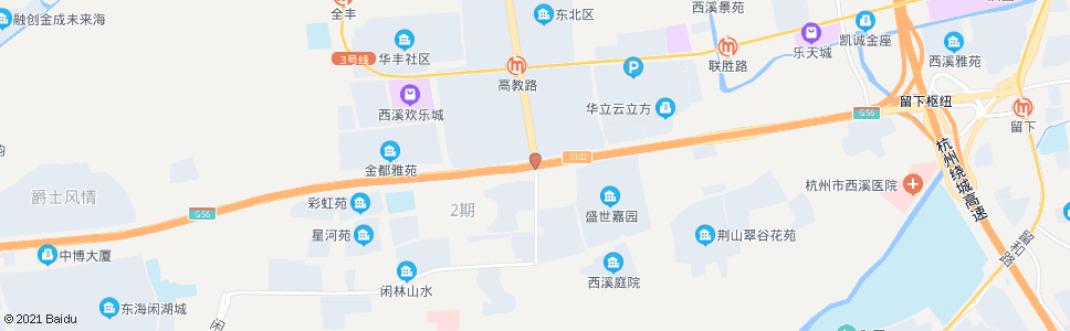 杭州天目山西路高教路口_公交站地图_杭州公交_妙搜公交查询2024