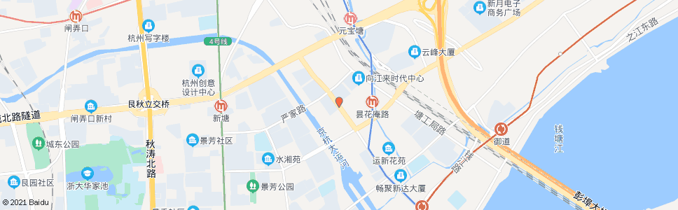 杭州运河东路严家路口_公交站地图_杭州公交_妙搜公交查询2024