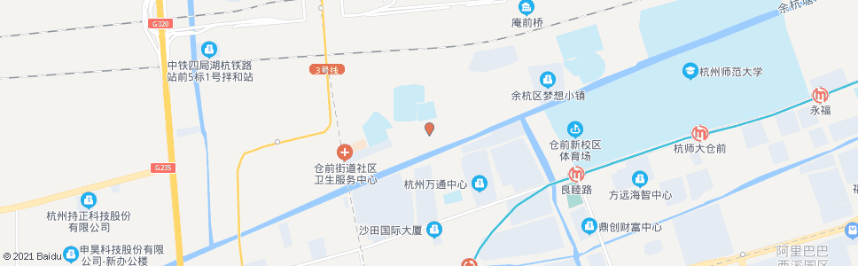 杭州仓前小学路口_公交站地图_杭州公交_妙搜公交查询2024