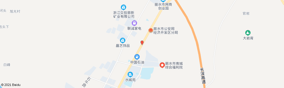 丽水白峰路路口_公交站地图_丽水公交_妙搜公交查询2024