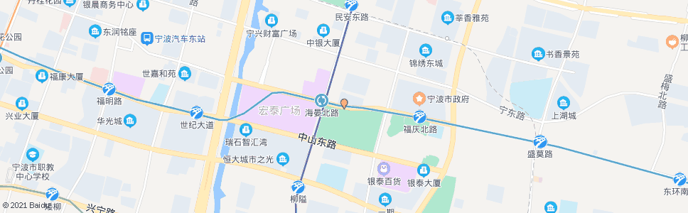 宁波海晏北路(宁波文化广场北)_公交站地图_宁波公交_妙搜公交查询2024