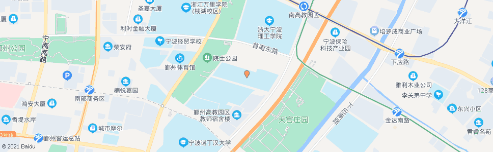 宁波宁波城市学院(鄞州教育中心)_公交站地图_宁波公交_妙搜公交查询2024