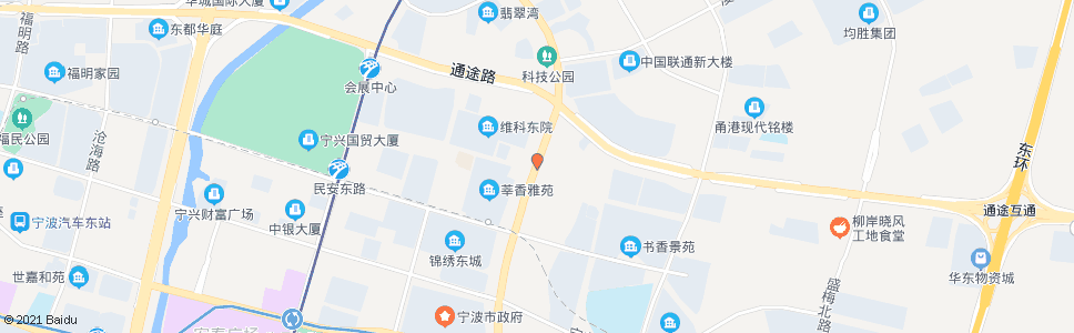 宁波福庆北路会展路口_公交站地图_宁波公交_妙搜公交查询2024