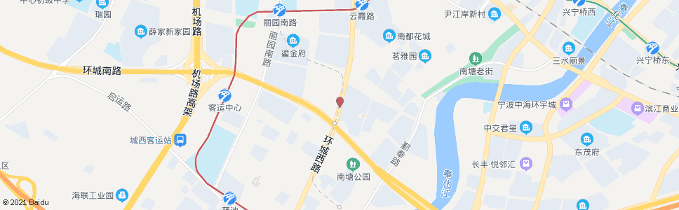 宁波环城南路环城西路口_公交站地图_宁波公交_妙搜公交查询2024