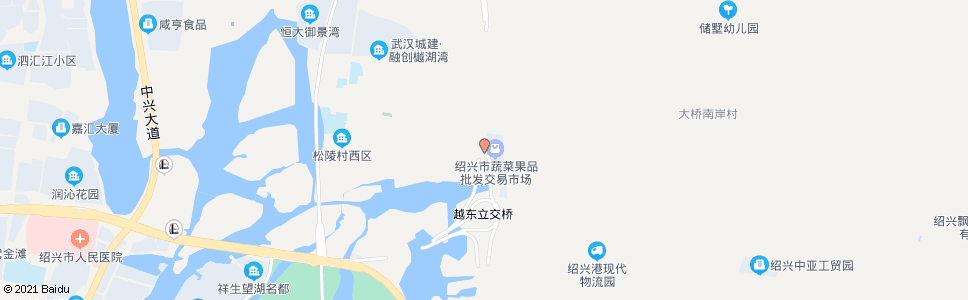 绍兴区实验小学(果蔬批发市场)_公交站地图_绍兴公交_妙搜公交查询2024