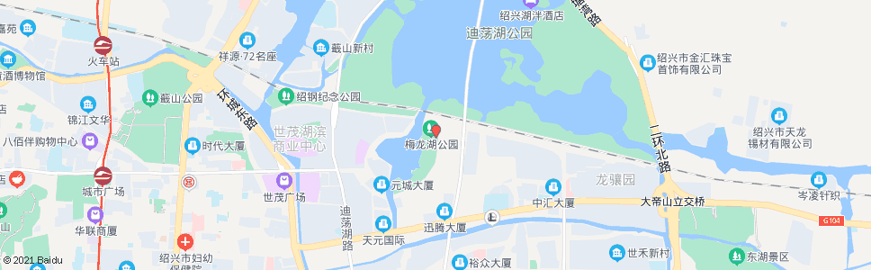 绍兴梅龙湖始发站_公交站地图_绍兴公交_妙搜公交查询2024