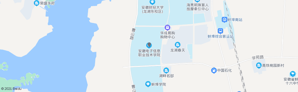 蚌埠龙湖春天风情街(电子信息学院)_公交站地图_蚌埠公交_妙搜公交查询2024