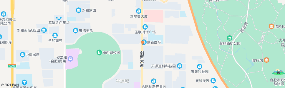 合肥创新大道_公交站地图_合肥公交_妙搜公交查询2024