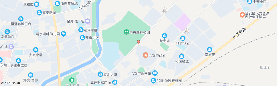 六安行政中心北门(长安南路)_公交站地图_六安公交_妙搜公交查询2024