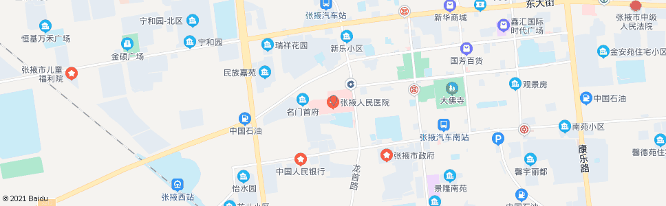 张掖市医院_公交站地图_张掖公交_妙搜公交查询2024