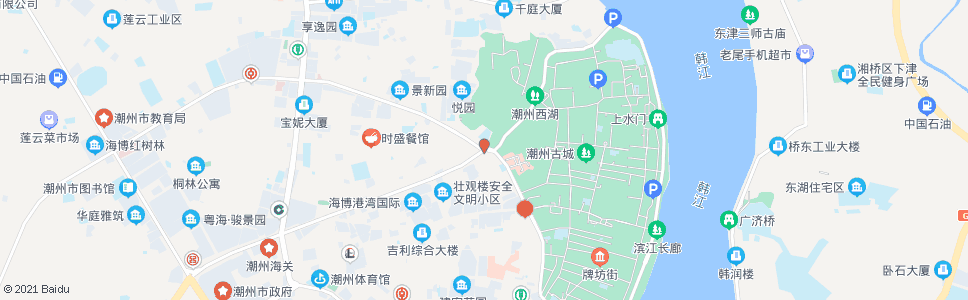 潮州西园路_公交站地图_潮州公交_妙搜公交查询2024