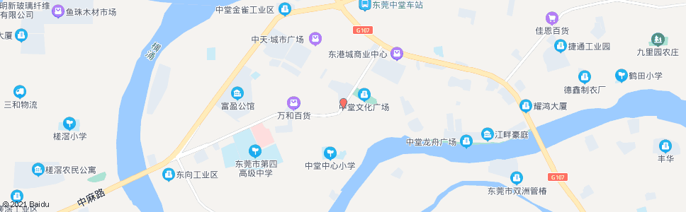 东莞中堂市场_公交站地图_东莞公交_妙搜公交查询2024