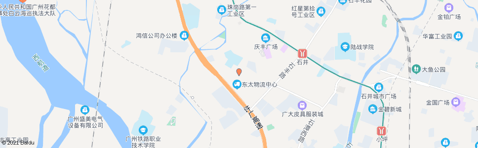 广州石井总站(庆丰纺织服装城)_公交站地图_广州公交_妙搜公交查询2024