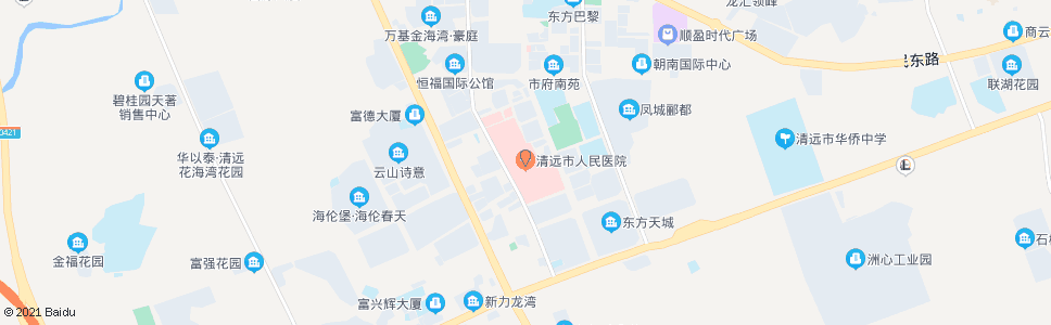 清远市人民医院西_公交站地图_清远公交_妙搜公交查询2024