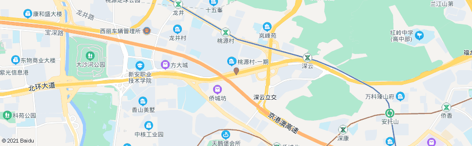 深圳北环桃源天桥_公交站地图_深圳公交_妙搜公交查询2024