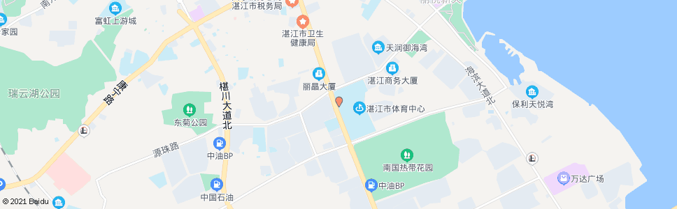 湛江体育北路西_公交站地图_湛江公交_妙搜公交查询2024