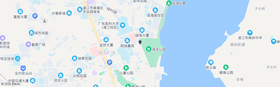 湛江市第二人民医院后门_公交站地图_湛江公交_妙搜公交查询2024