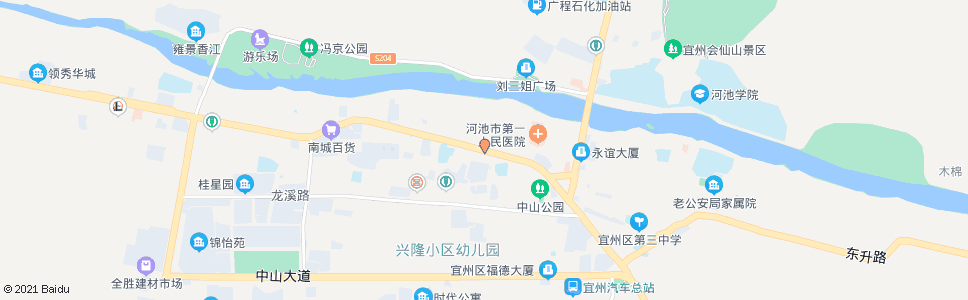 河池市一小_公交站地图_河池公交_妙搜公交查询2024