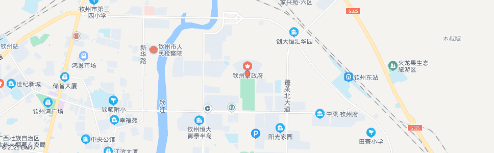 钦州小江村_公交站地图_钦州公交_妙搜公交查询2024