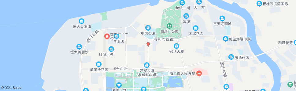 海口美兰区消防海甸中队_公交站地图_海口公交_妙搜公交查询2024