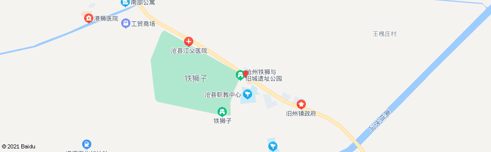 沧州铁狮子景区_公交站地图_沧州公交_妙搜公交查询2024