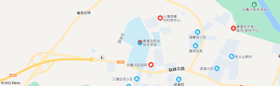 秦皇岛秦皇岛高等职业技术学院_公交站地图_秦皇岛公交_妙搜公交查询2024