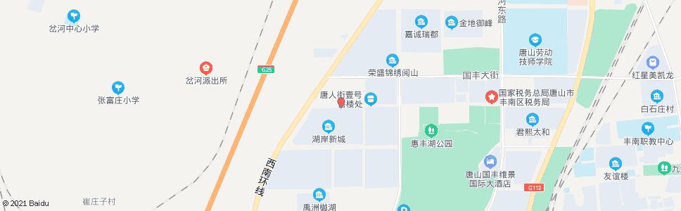 唐山湖岸新城北门_公交站地图_唐山公交_妙搜公交查询2024