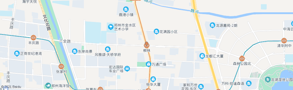 郑州三全路花园路_公交站地图_郑州公交_妙搜公交查询2024