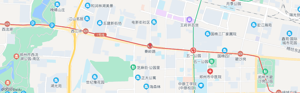 郑州秦岭路建设路_公交站地图_郑州公交_妙搜公交查询2024