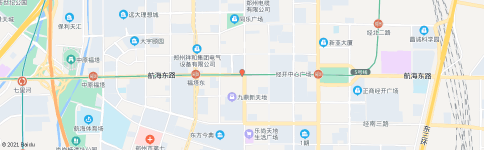 郑州航海路经开第二十五大街_公交站地图_郑州公交_妙搜公交查询2024