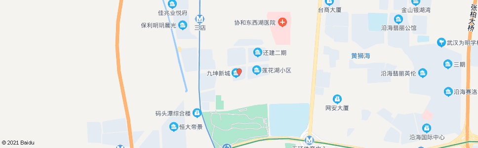 武汉三店西路九坤新城壹号_公交站地图_武汉公交_妙搜公交查询2024