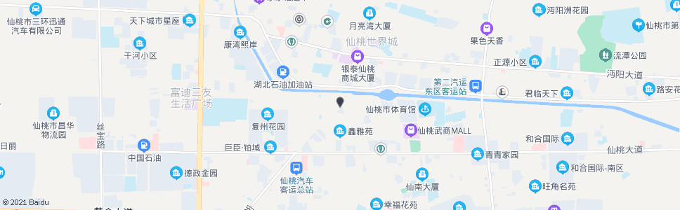 仙桃步行街北_公交站地图_仙桃公交_妙搜公交查询2024